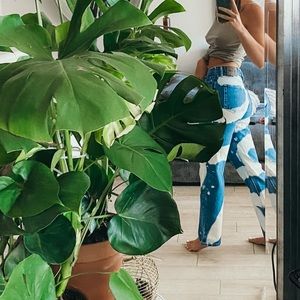 Bleach patterned Jeans